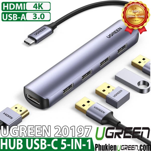 bo-chuyen-usb-c-to-hdmi-kem-hub-4-usb-3-0-ugreen-20197