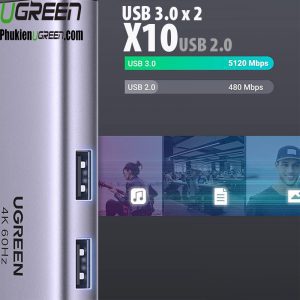 bo-chuyen-usb-type-c-7-trong-1-ugreen-60515-ho-tro-hdmi-4k60hz-usb-lan-gigabit-sd-tf-pd100w