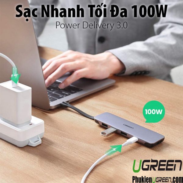 bo-chuyen-usb-type-c-to-hdmi-4kx2k3xusb-3-0pd-100w-ugreen-70408