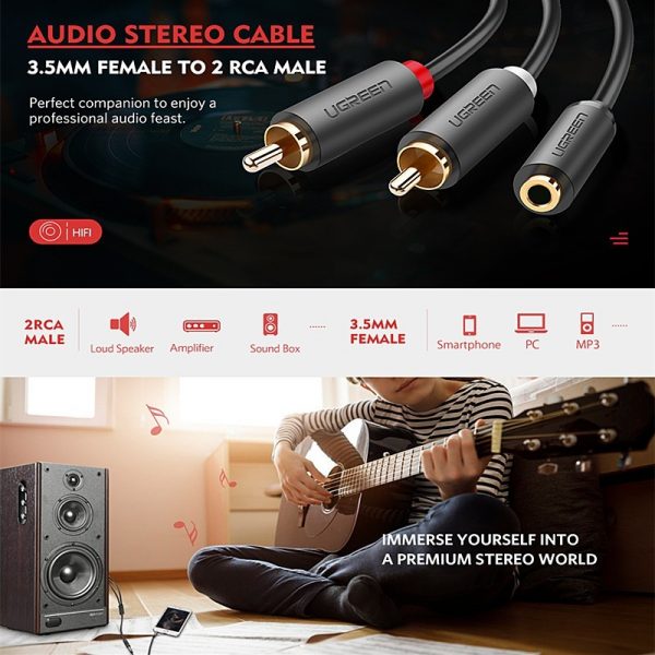 cap-audio-3-5mm-am-to-rca-0-25m-ugreen-10561