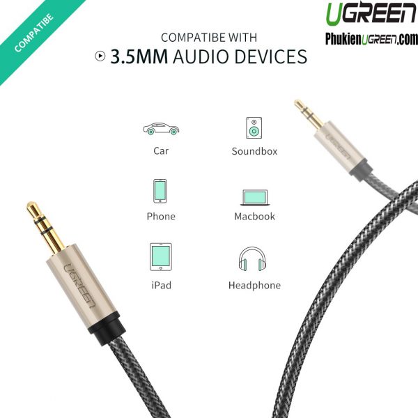 cap-audio-3-5mm-dai-0-5m-boc-nylon-ugreen-40778