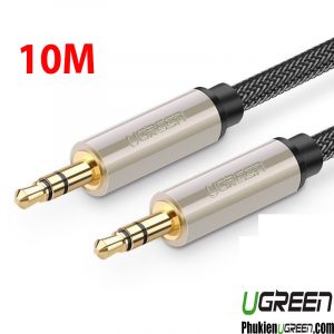 cap-audio-3-5mm-dai-10m-ma-vang-boc-nylon-cao-cap-ugreen-10608