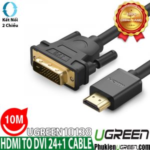 cap-chuyen-hdmi-to-dvi-241-dai-10m-ugreen-10138