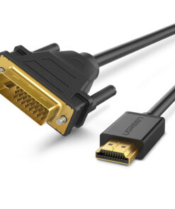 Cáp chuyển HDMI sang DVI 24+1 Ugreen HD106 chính hãng, đầu mạ vàng, truyền hình ảnh Full HD, hỗ trợ 2 chiều, lõi đồng 100%