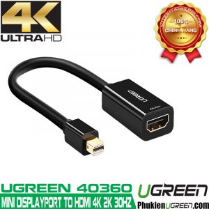 cap-chuyen-mini-displayport-to-hdmi-4k2k-30hz-ugreen-40360