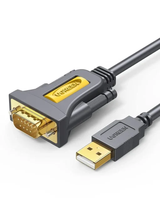 Cáp chuyển đổi USB sang COM RS232 Ugreen CR104 đầu 9 chân dương, chính hãng