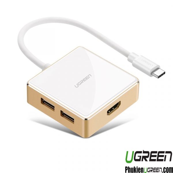 cap-chuyen-usb-type-c-to-hdmi-tich-hop-hub-usb-3-0-ugreen-30441