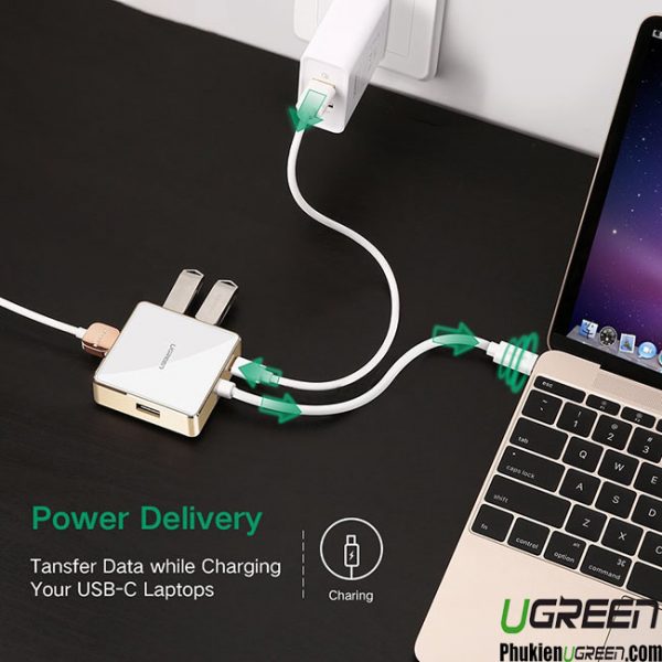 cap-chuyen-usb-type-c-to-hdmi-tich-hop-hub-usb-3-0-ugreen-30441