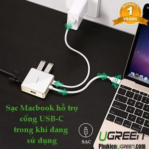 cap-usb-type-c-to-vga-tich-hop-hub-usb-3-0-ugreen-30442