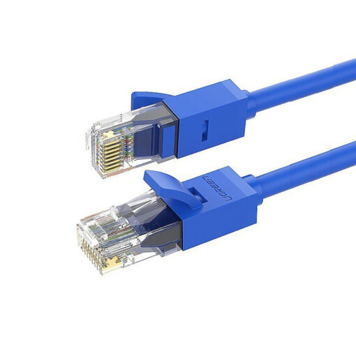 Cáp mạng Ugreen NW102 Cat6 UTP màu xanh chuẩn RJ45 tốc độ Gigabit 1000Mbps