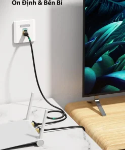 Cáp mạng Cat7 Ugreen NW107 RJ45 STP kết nối ổn định và bền bỉ giữa router và TV, tốc độ 10Gbps, băng thông 600MHz. Hỗ trợ SKU từ 11229 0.5M đến 11286 30M.