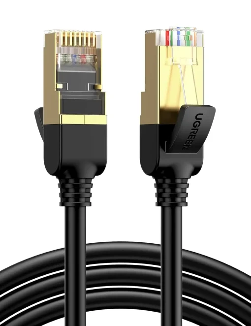 Cáp mạng Cat7 Ugreen NW107 chống nhiễu STP, tốc độ 10Gbps, băng thông 600MHz – SKU 11229 0.5M, 11268 1M, 11277 1.5M, 11269 2M, 11270 3M, 11271 5M, 11272 8M, 11273 10M, 11274 15M, 11275 20M, 11224 25M, 11286 30M
