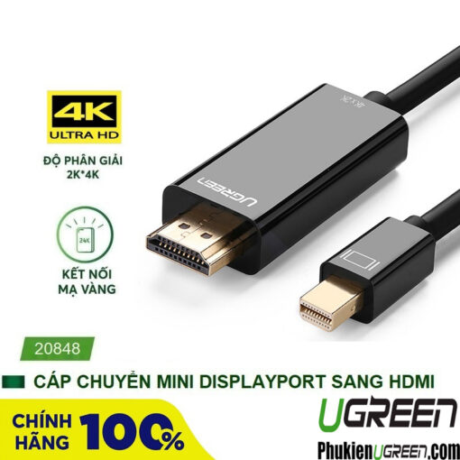 cap-mini-displayport-to-hdmi-1-5m-ho-tro-4k-ugreen-20848
