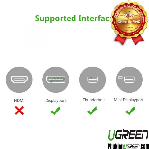 cap-chuyen-mini-displayport-to-displayport-4k60hz-dai-1-5m-ugreen-10476
