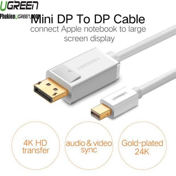 cap-chuyen-mini-displayport-to-displayport-4k60hz-dai-1-5m-ugreen-10476
