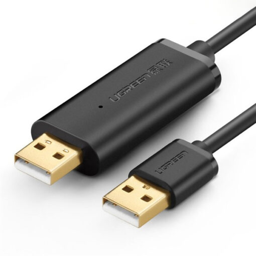 Cáp USB 2.0 Data Link Ugreen US166 dài 2M – truyền dữ liệu giữa 2 máy tính, đầu mạ vàng, chính hãng