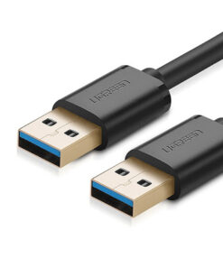 Cáp USB 3.0 2 đầu đực Ugreen US128 – USB Male to Male, đầu mạ vàng 24K, truyền dữ liệu tốc độ 5Gbps, chính hãng