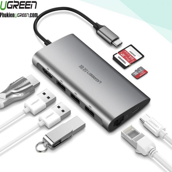 cap-usb-c-to-hdmi-usb-3-0-lan-1gbps-card-reader-pd-100w-ugreen-50538-8-in-1