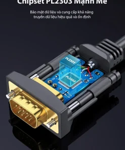 Chipset PL2303 mạnh mẽ trên cáp USB sang RS232 Ugreen CR104 truyền dữ liệu ổn định