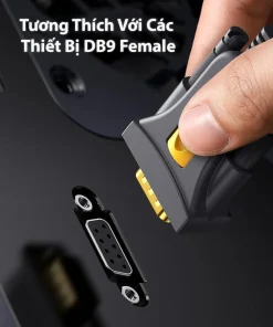 Cáp USB sang RS232 Ugreen CR104 tương thích thiết bị DB9 Female chuẩn RS232