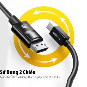 cap-chuyen-mini-displayport-to-displayport-8k60hz-ugreen-80663-dai-1m5