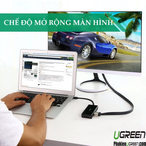 cap-chuyen-mini-displayport-to-hdmi-dvi-vga-ugreen-20418-mau-den