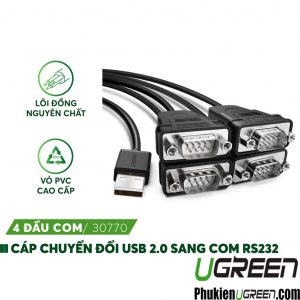 cap-chuyen-usb-to-4-com-rs232-ugreen-30770