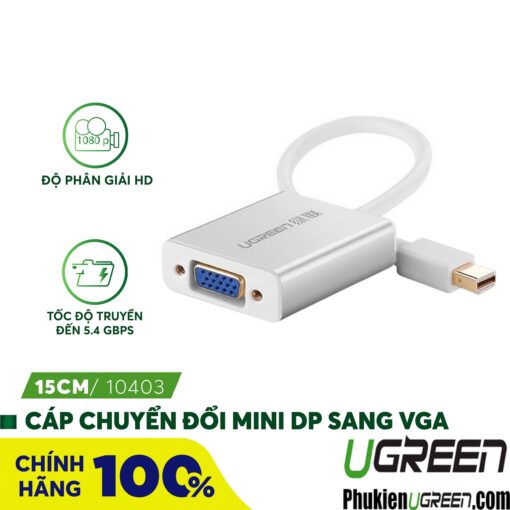 cap-chuyen-doi-mini-displayport-to-vga-ugreen-10403