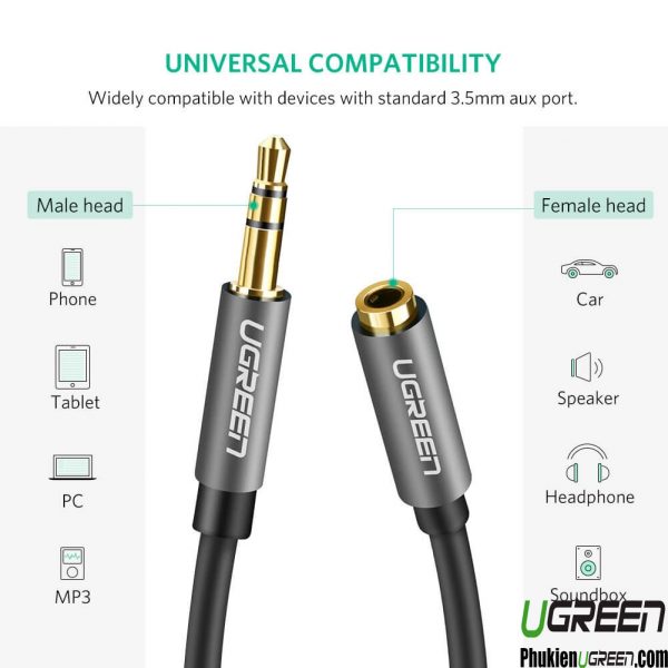 cap-noi-dai-audio-3-5mm-dai-0-5m-vo-nhom-cao-cap-ugreen-10779