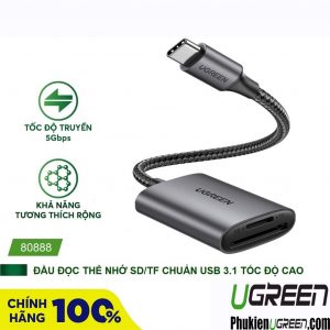 dau-doc-the-sd-tf-chuan-usb-type-c-vo-nhom-ugreen-80888