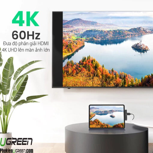 dock-usb-c-5-in-1-ugreen-70688-usb-c-to-hdmi-4k60hz-usb-3-0-audio-3-5mm-pd-power-delivery-100w
