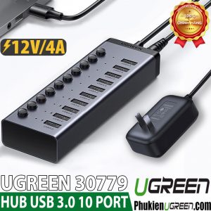 hub-usb-10-cong-usb-3-0-co-nut-cong-tac-ugreen-30779-kem-nguon-12v-2a