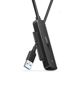 Cáp chuyển USB 3.0 sang SATA III Ugreen 70609 hỗ trợ ổ cứng HDD SSD 2.5 inch, tốc độ 5Gbps, màu đen.