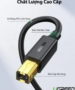 chat luong cao cap cap may in ugreen us135 vo nhua pvc linh hoat dau noi ben chat dau cap ma vang