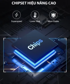 Chipset hiệu năng cao trên cáp chuyển USB 3.0 sang SATA Ugreen 20611 CR108, truyền dữ liệu tốc độ cao, ổn định và tản nhiệt tốt