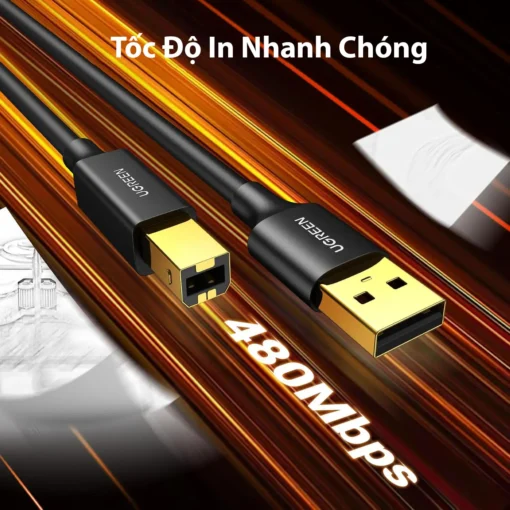 cap may in ugreen us135 toc do in nhanh 480mbps usb 2.0 chinh hang