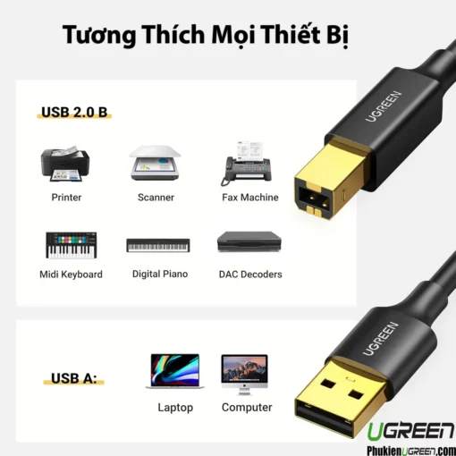 cap may in ugreen us135 tuong thich moi thiet bi may in scan fax midi keyboard digital piano dac laptop may tinh