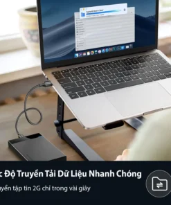 Cáp USB 3.0 2 đầu đực Ugreen US128 – Ảnh thực tế truyền dữ liệu tốc độ cao, chuyển file 2GB trong vài giây, kết nối ổ cứng và laptop