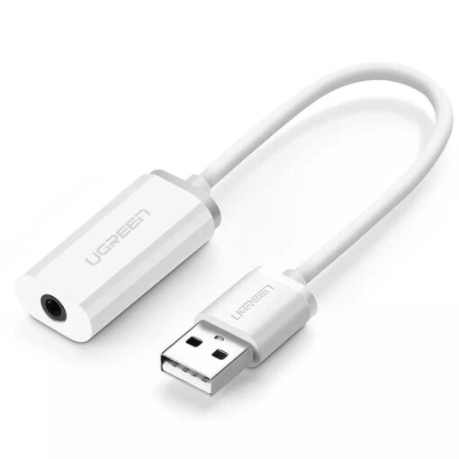 Cáp chuyển USB sang audio 3.5mm hỗ trợ mic và tai nghe Ugreen 30712 chính hãng