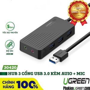 bo-chia-cong-usb-3-0-ho-tro-audio-va-microphone-ugreen-30420