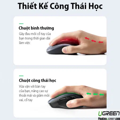 chuot-khong-day-ergonomic-ugreen-15508-bluetooth-wireless-4000dpi-nut-bam-silient