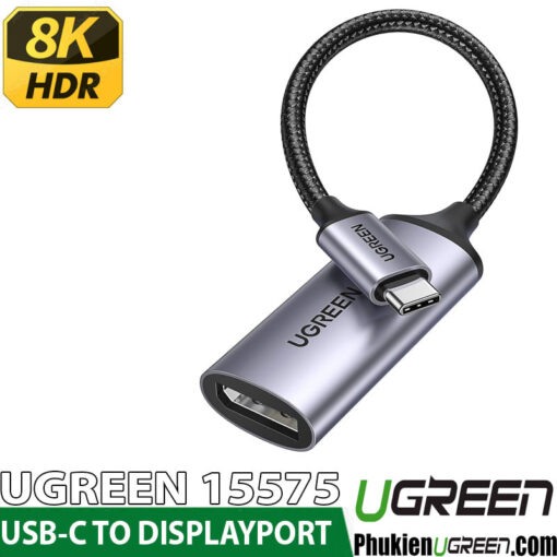 Cáp USB-C-To -Displayport-ho-tro-8K-Ugreen-15575