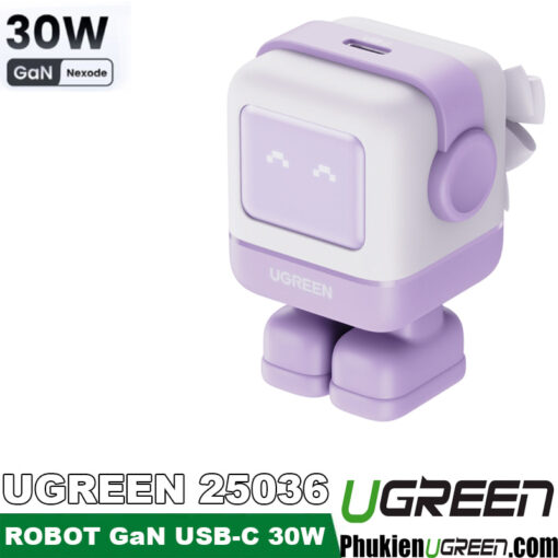 Củ Sạc Type C RobotGaN 30W Ugreen 25036 CD359