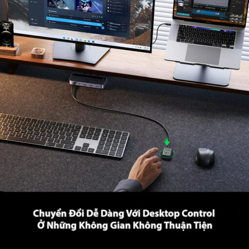 Thiết Bị Chia Sẻ 3 Cổng USB 3.0 + 1 Cổng USB-C Dùng Chung Cho 2 Máy Tính Ugreen 15705 CM662