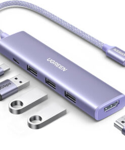 Hub USB-C 5 in 1 Hỗ Trợ HDMI 4K, 3x USB 3.0, USB-C PD 100W Ugreen 35582 CM478