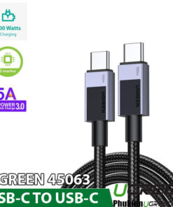 Cáp Sạc Nhanh USB C to USB C 100W Dây Bện Nylon Ugreen 45063