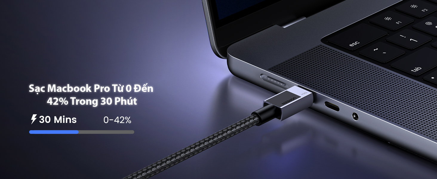 Cáp Sạc Nhanh USB C to USB C 100W Dây Bện Nylon Ugreen 45063