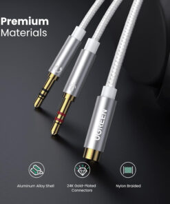 Cáp Gộp Audio và Mic Sang cổng 3.5mm âm Ugreen 10790