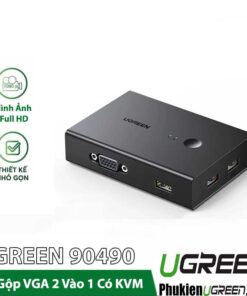Bộ Gộp 2 VGA Sang 1 Màn Hình Có KVM Ugrene 90490