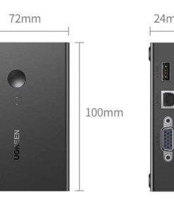 Bộ Gộp 2 VGA Sang 1 Màn Hình Có KVM Ugrene 90490